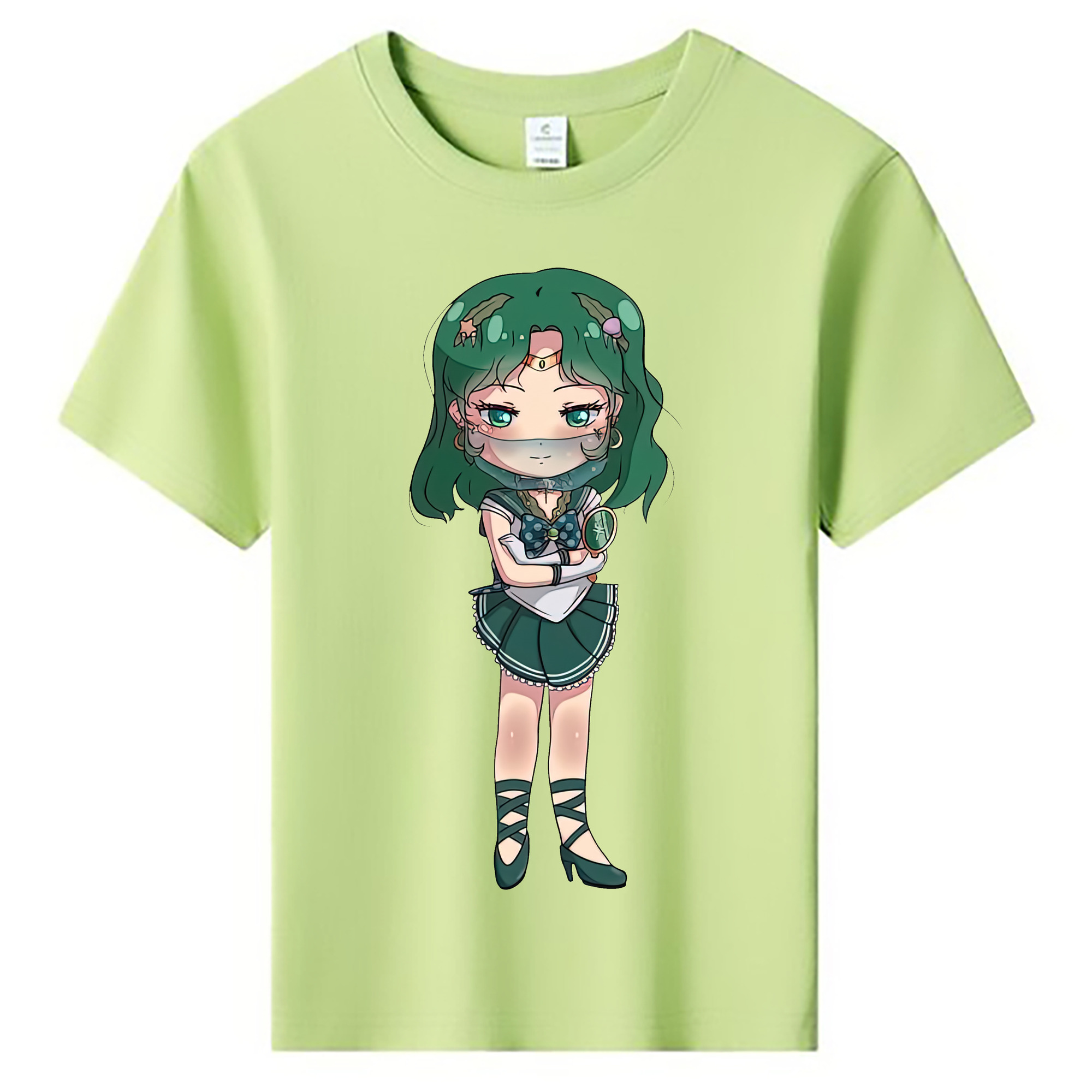 （画像用） 美少女戦士セーラームーン 海王 みちる（かいおう みちる） Sailor Moon Kaiou Michiru 綿100％キッズTシャツ（フロントプリント）